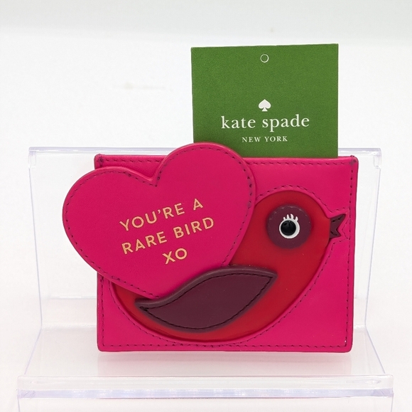 kate spade Accessories - Kate Spade New York Be Mine Card holder You're a Rare Bird XO Valentine